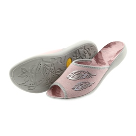 Chaussures femme Befado 254D098 pantoufles gris rose 4 Chaussures femme Befado 254D098 pantoufles gris rose 4