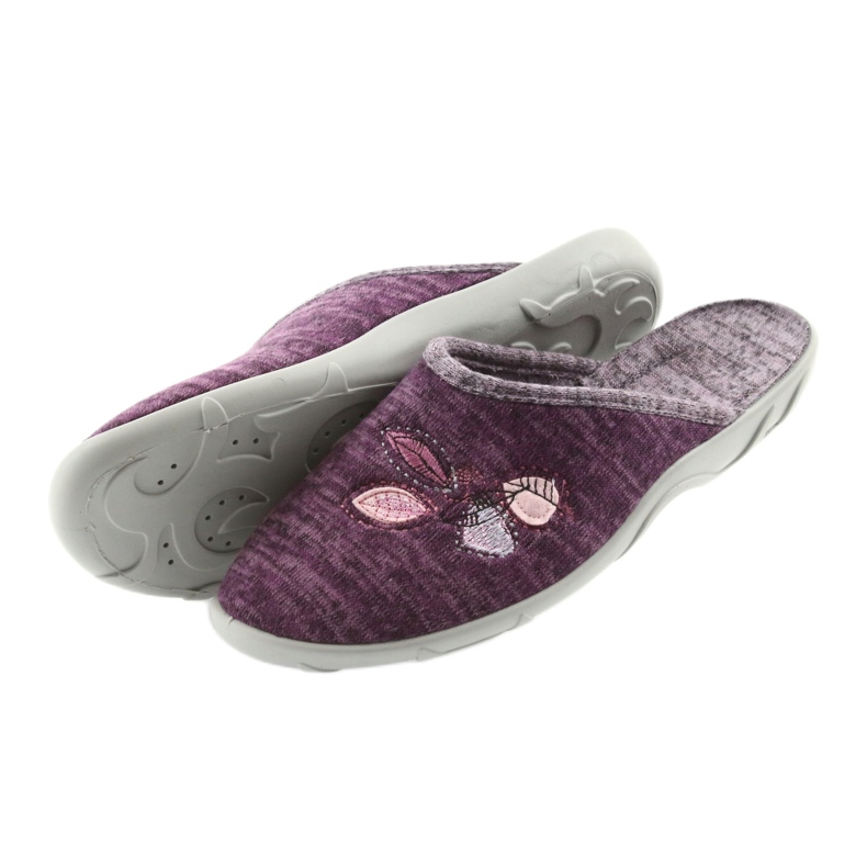 Chaussures femme Befado 235d152 pantoufles violet 4