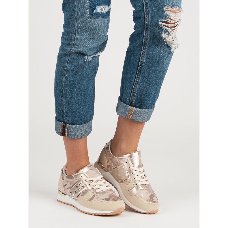 Chaussures de sport à la mode jaune rose 1