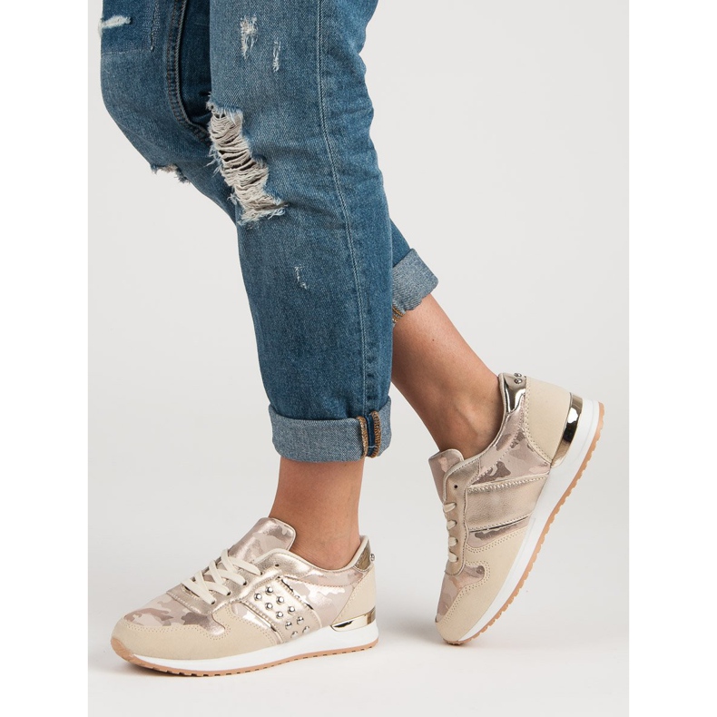 Chaussures de sport à la mode jaune rose 2