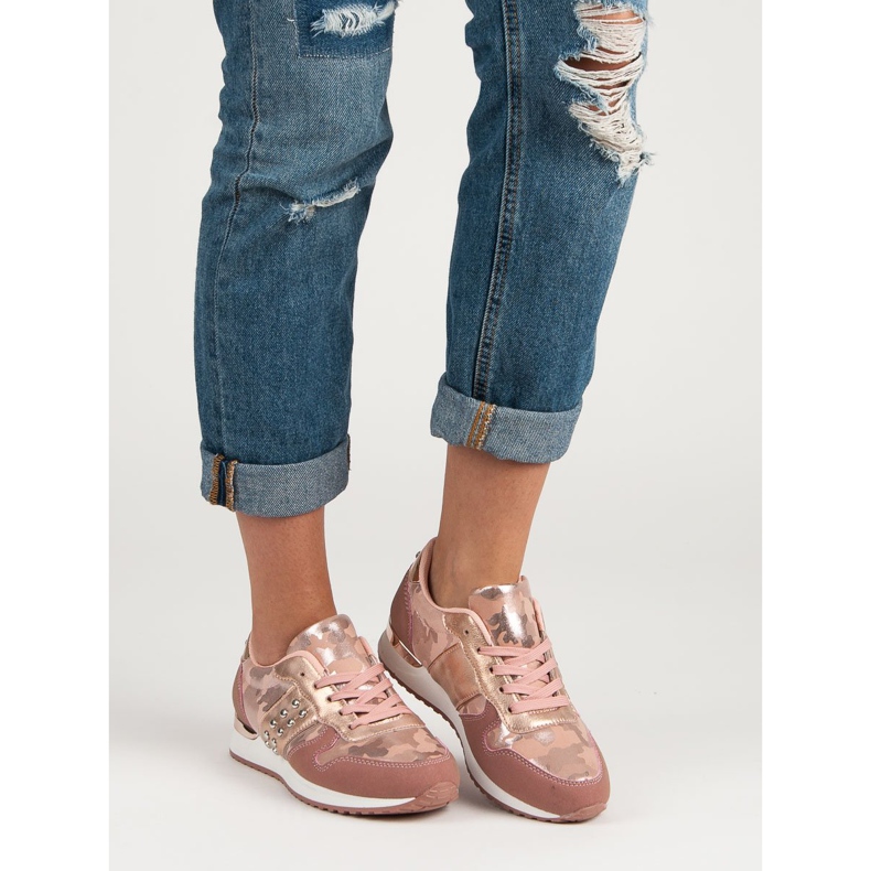 Chaussures de sport à la mode jaune rose 2