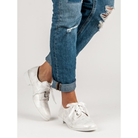 Juliet Richelieus noués blanc gris 2