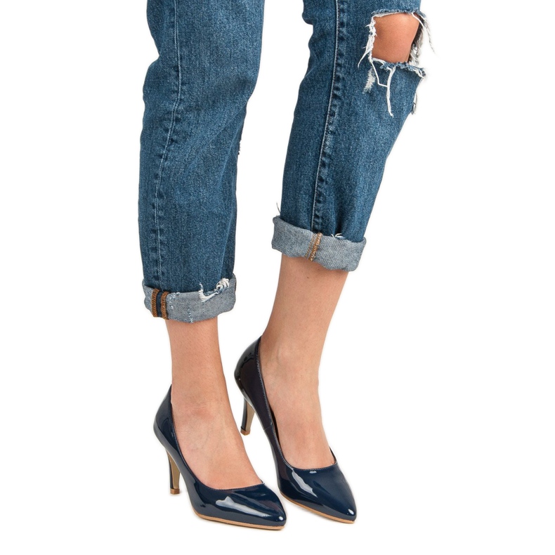 Escarpins VINCEZA bleu marine 2