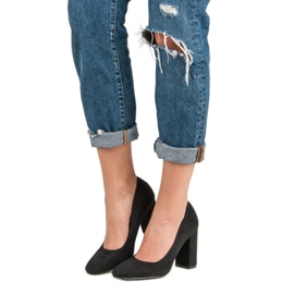 Seastar Escarpins en daim sur un pilier noir 2