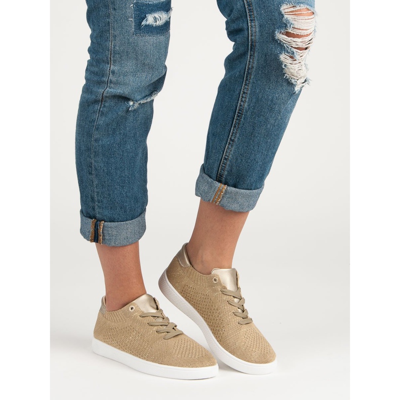 Chaussures de sport confortables jaune 1