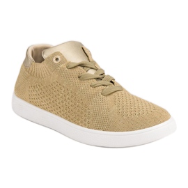 Chaussures de sport confortables jaune 3