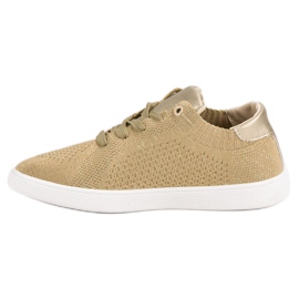 Chaussures de sport confortables jaune 4