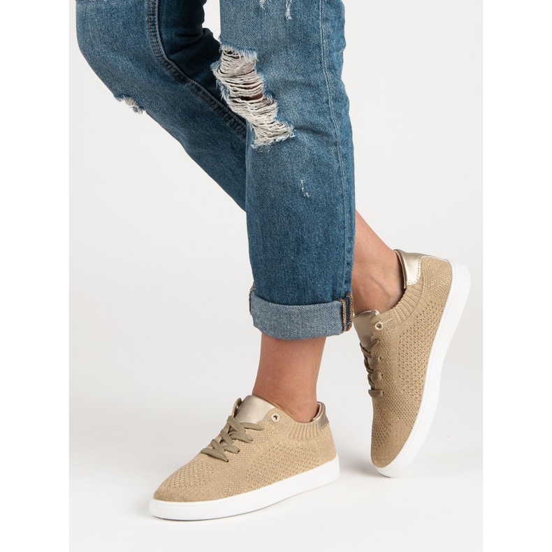 Chaussures de sport confortables jaune 2