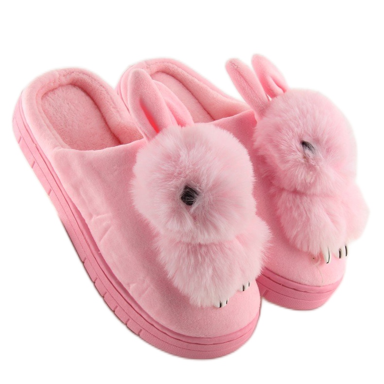 Chaussons femme lapins roses MA01 Rose 2 Chaussons femme lapins roses MA01 Rose 2