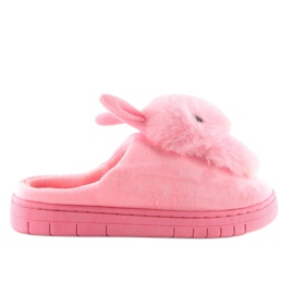 Chaussons femme lapins roses MA01 Rose 1 Chaussons femme lapins roses MA01 Rose 1