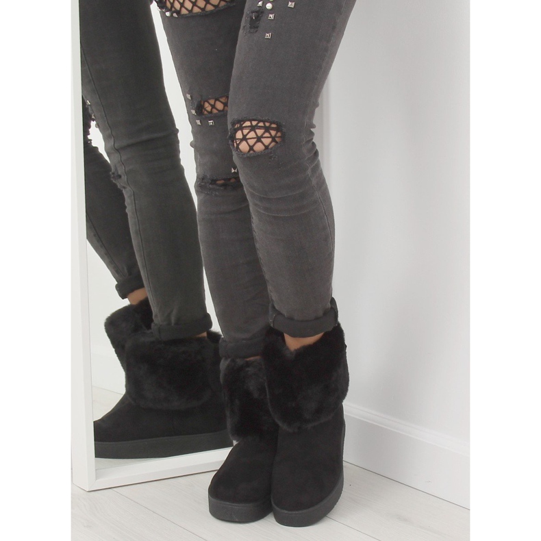 Bottes de neige noires pour femmes LV58 Black 1