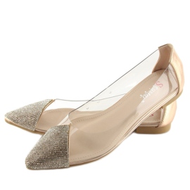 Ballerines roses transparentes LT111P Champagne 2