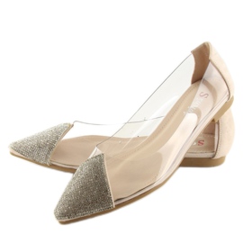 Ballerines beiges transparentes LT111P Abricot 2