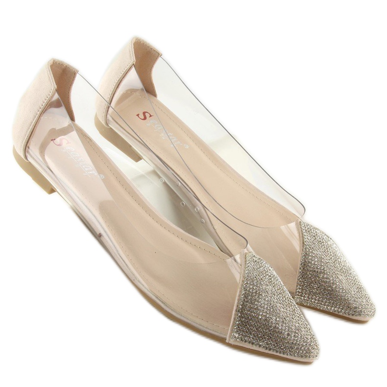 Ballerines beiges transparentes LT111P Abricot 1