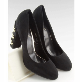 Escarpins à talons larges noir DD59P Noir le noir 3
