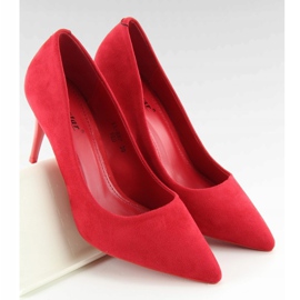 Escarpins sur un talon rouge confortable LL-88p Red 3