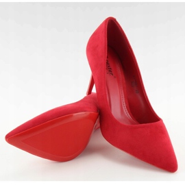 Escarpins sur un talon rouge confortable LL-88p Red 2