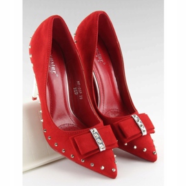 Épingles rouges avec clous et un arc nf-05p Rouge 2