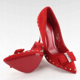 Épingles rouges avec clous et un arc nf-05p Rouge 4