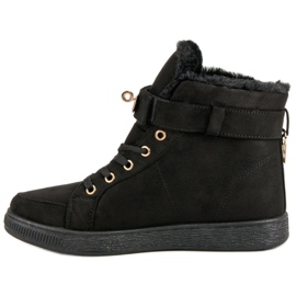 Baskets montantes en daim le noir 3