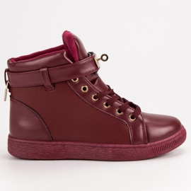 Baskets bordeaux rouge 1
