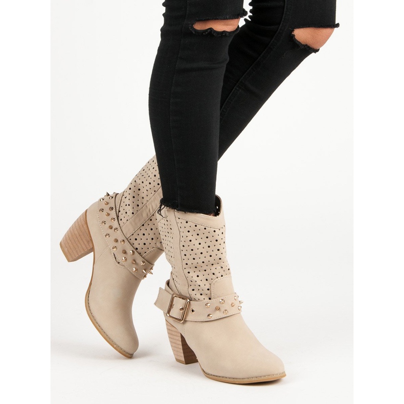 Mazzoni Bottes ajourées brun 1