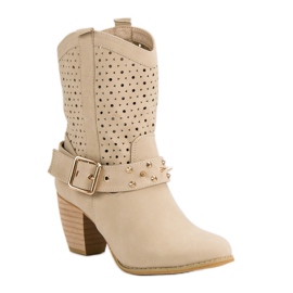 Mazzoni Bottes ajourées brun 2
