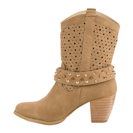 Mazzoni Bottines Ajourées Sur La Poste brun 4