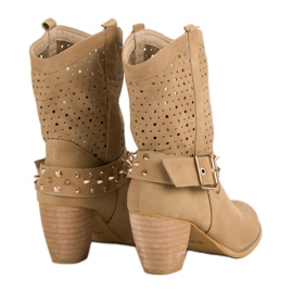 Mazzoni Bottines Ajourées Sur La Poste brun 5