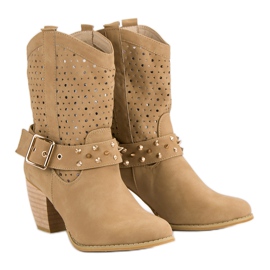 Mazzoni Bottines Ajourées Sur La Poste brun 6