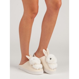 Chaussons chauds brun 1