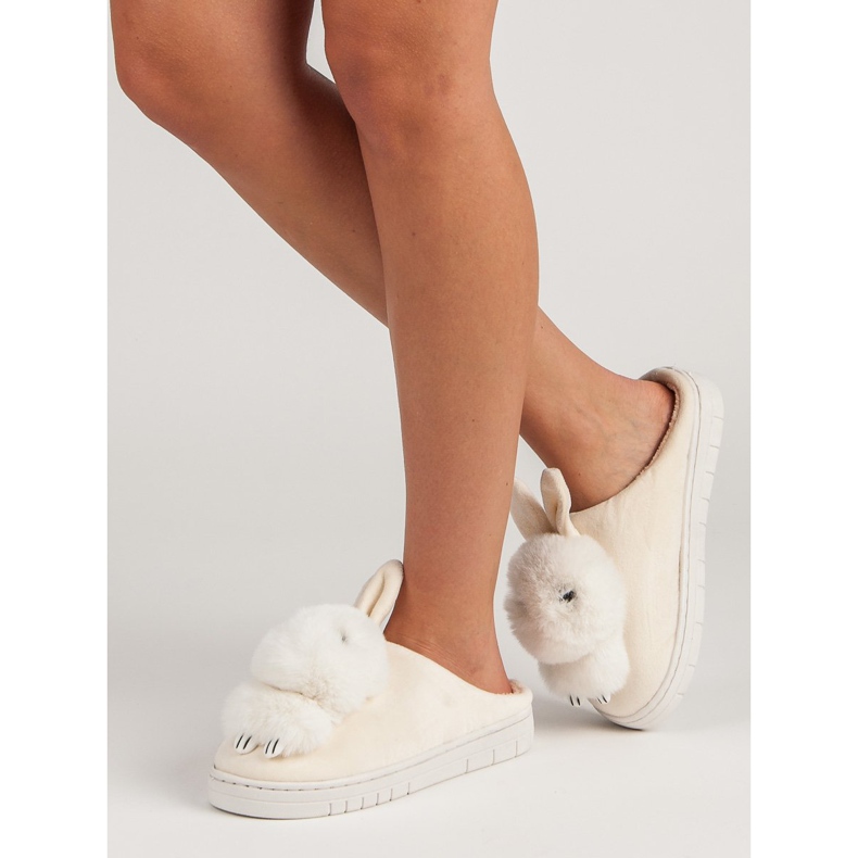 Chaussons chauds brun 2