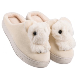 Pantoufles confortables brun 3