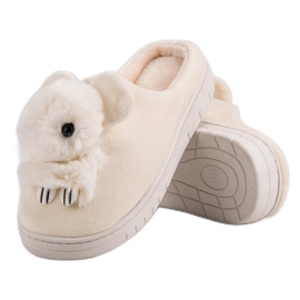 Pantoufles confortables brun 4