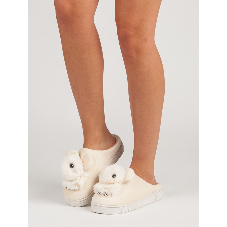 Pantoufles confortables brun 1