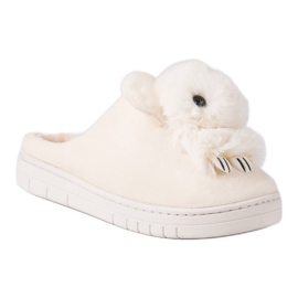 Pantoufles confortables brun 6