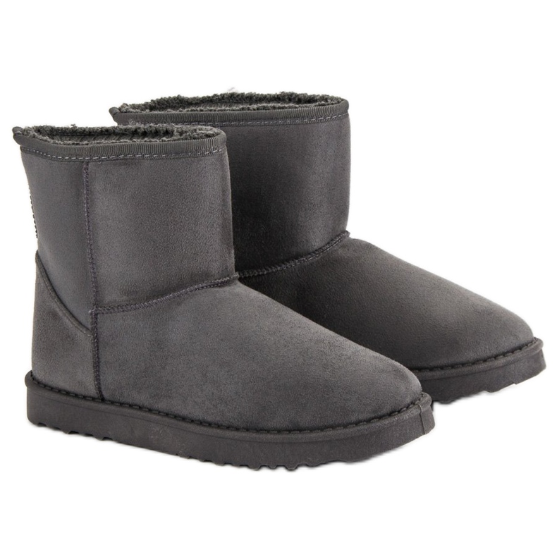 Bottes de neige en daim gris 1
