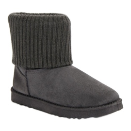 Bottes de neige en daim gris 6
