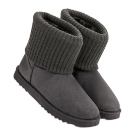 Bottes de neige en daim gris 10
