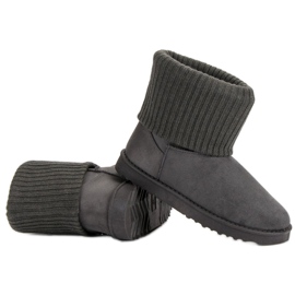 Bottes de neige en daim gris 9