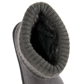 Bottes de neige en daim gris 11