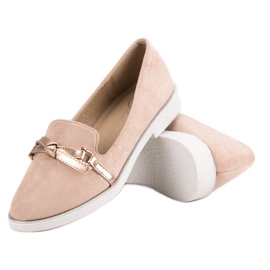 Emaks Mocassins en daim rose 4