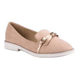 Emaks Mocassins en daim rose 5