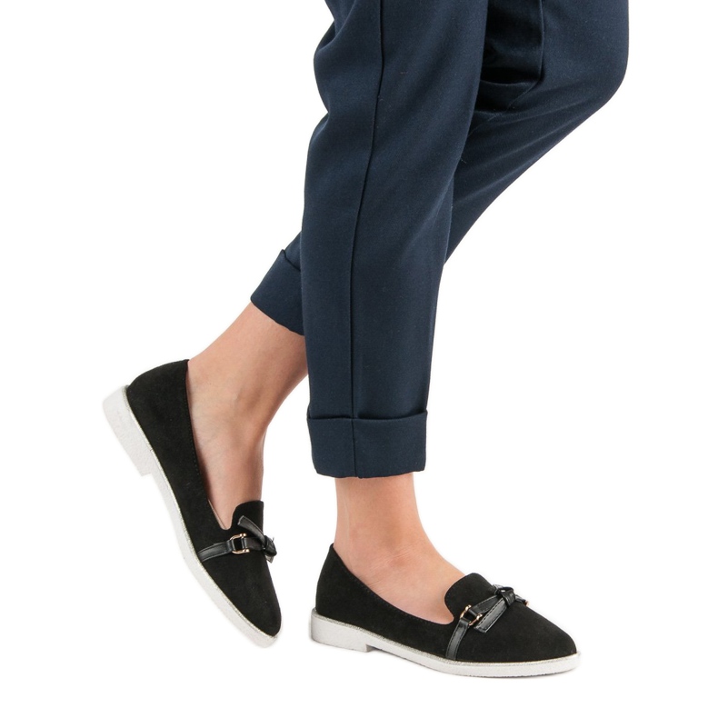 Emaks Mocassins en daim noir 1