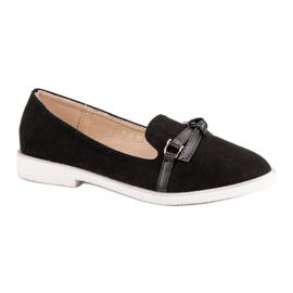 Emaks Mocassins en daim le noir 2