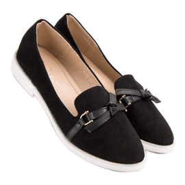 Emaks Mocassins en daim le noir 5