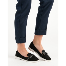 Emaks Mocassins en daim le noir 6