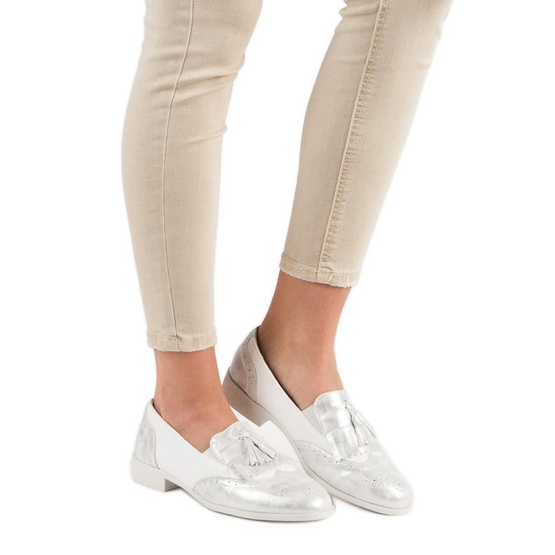 Tina&Co Mocassins à franges gris 1 Tina&Co Mocassins à franges gris 1