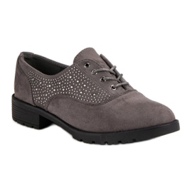 Chaussures en daim grises 5