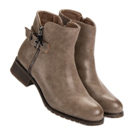 Super Mode Bottes à talons plats brun 5